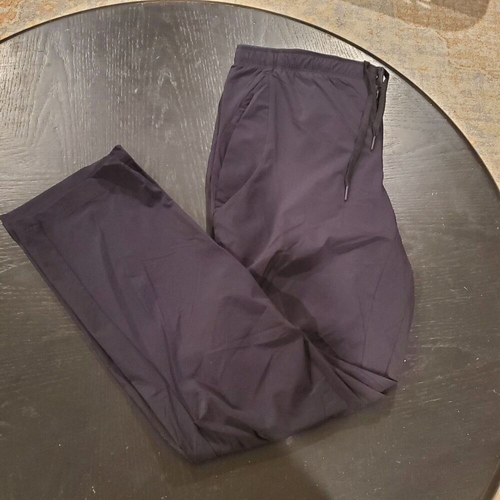 Paskho Pants Men’s Size Large Black Pockets Nylon Straight Leg Travel